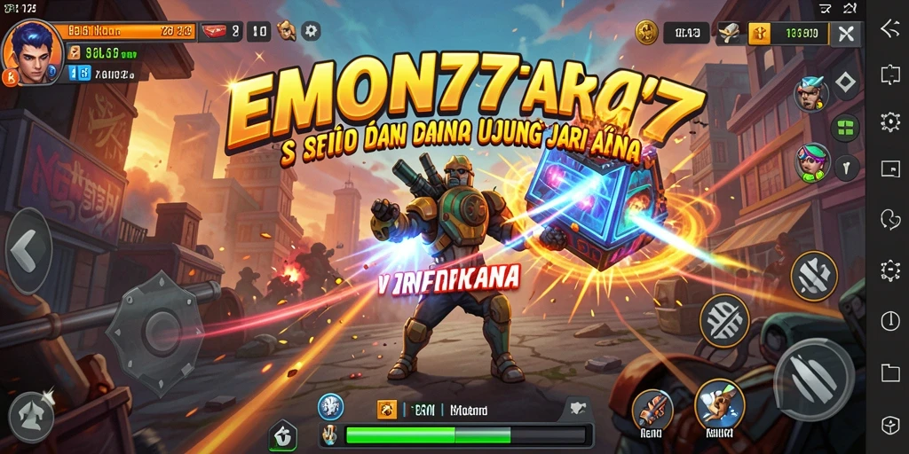 Tangkapan layar dari gameplay Action yang mendebarkan di EMON777.