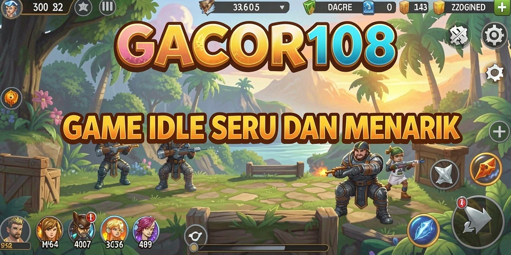 Screenshot GACOR108 menampilkan karakter dalam aksi Idle.