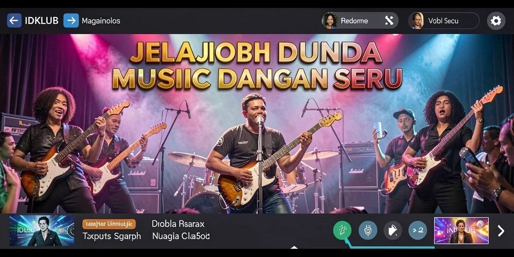 Tampilan screenshot IDKLUB menunjukkan pengguna menikmati pengalaman musik interaktif.