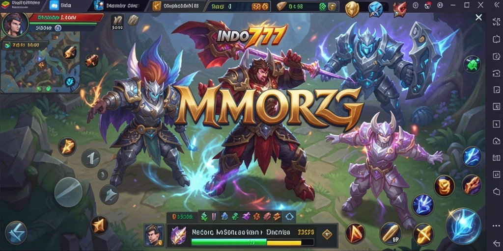 Tampilan penuh aksi dalam gameplay <strong>INDO777</strong> di dunia MMORPG.