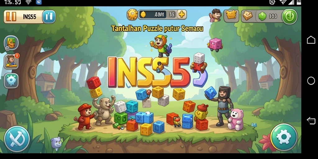 Menampilkan tampilan warna-warni dari gameplay Puzzle yang menarik.