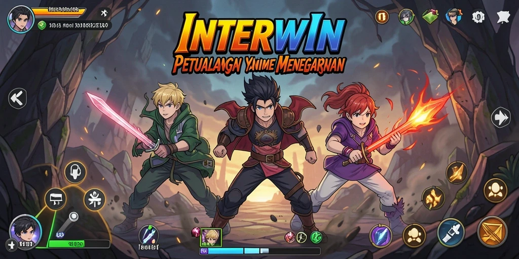 Tangkapan layar gameplay INTERWIN dengan karakter Anime yang menarik.