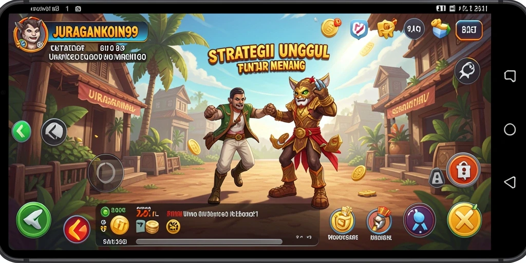 Screenshot utama JURAGANKOIN99 menunjukkan gameplay strategi yang mendebarkan.