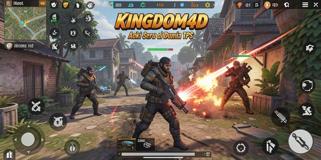 Tampilan aksi seru dalam game TPS KINGDOM4D.