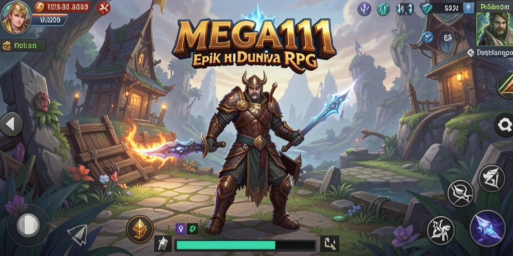 Tampilan gameplay MEGA111 yang memukau dan penuh aksi RPG.