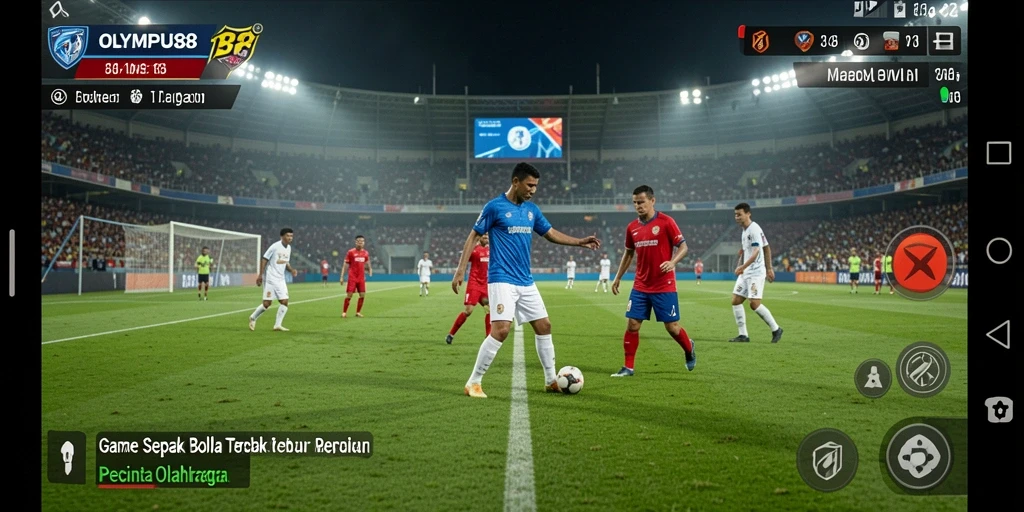 Tangkapan layar dari gameplay seru OLYMPUS88 saat pertandingan sepak bola.