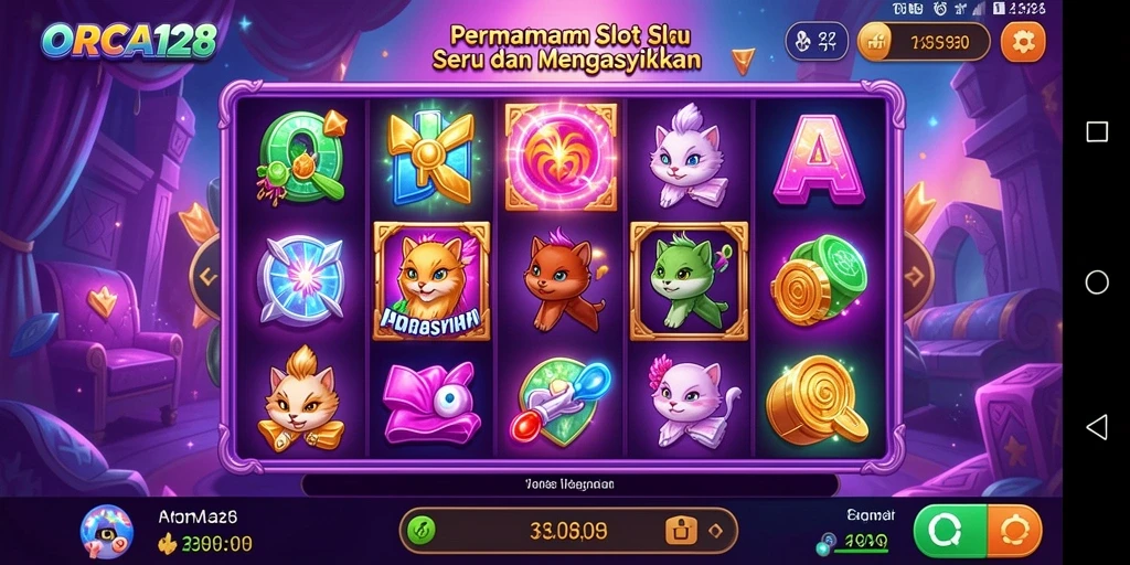 Tampilan grafis menawan dari permainan Slot ORCA128.