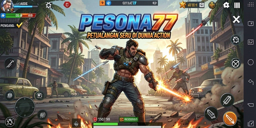 Tampilan gameplay PESONA77 yang penuh aksi dan tantangan.