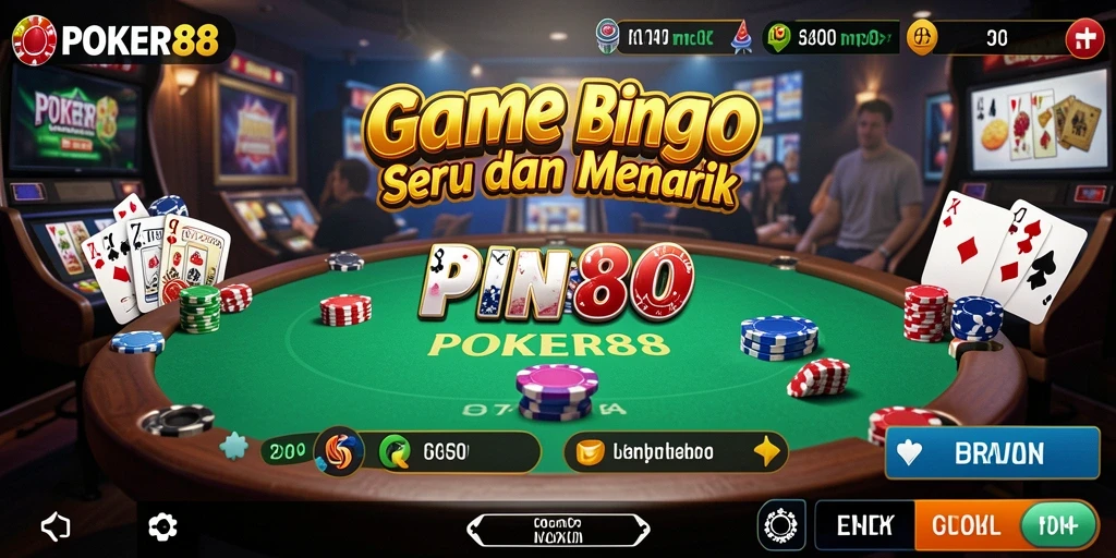 Tampilan gameplay Bingo yang seru dan interaktif dari POKER88.