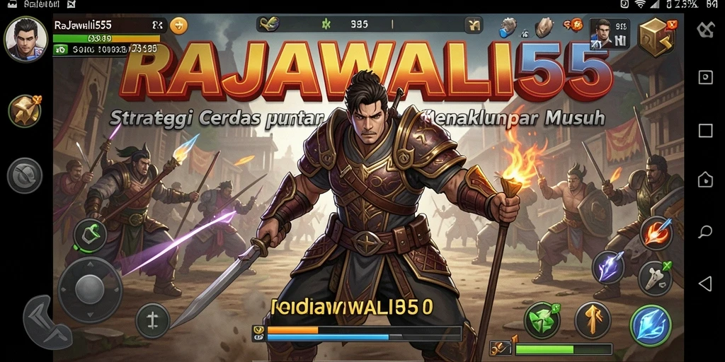 Tampilan dinamis dari gameplay seru RAJAWALI55 yang memikat.