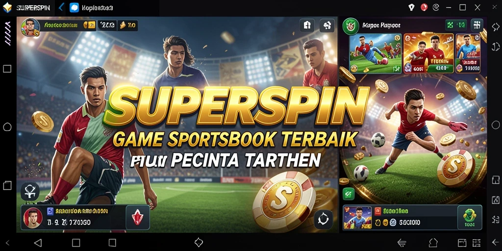 Tampilan menarik dari gameplay SUPERSPIN yang seru.