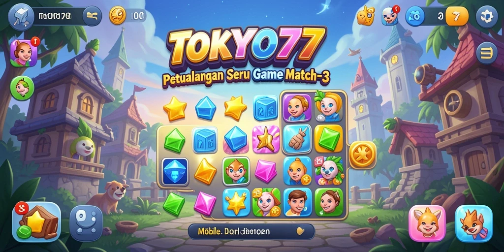Gameplay menawan dari TOKYO77 yang penuh tantangan match-3.